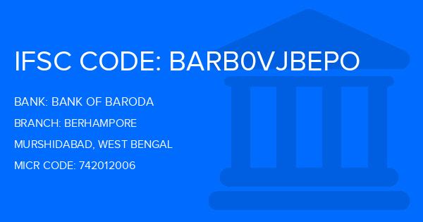 Bank Of Baroda (BOB) Berhampore Branch IFSC Code