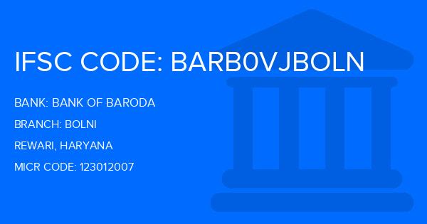 Bank Of Baroda (BOB) Bolni Branch IFSC Code