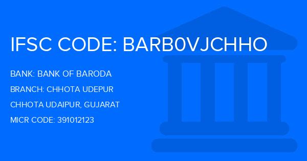 Bank Of Baroda (BOB) Chhota Udepur Branch IFSC Code