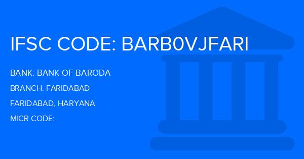 Bank Of Baroda (BOB) Faridabad Branch IFSC Code