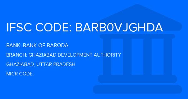 Bank Of Baroda (BOB) Ghaziabad Development Authority Branch IFSC Code