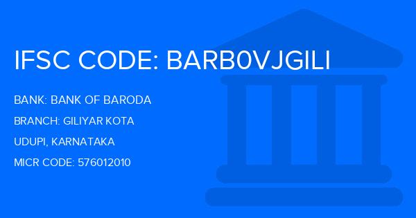 Bank Of Baroda (BOB) Giliyar Kota Branch IFSC Code