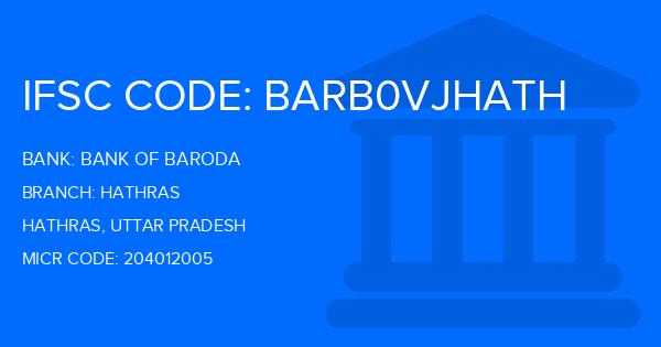 Bank Of Baroda (BOB) Hathras Branch IFSC Code