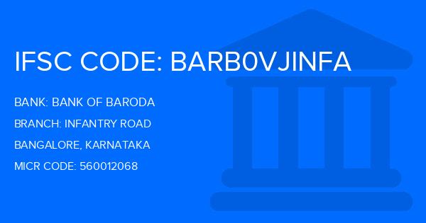 Bank Of Baroda (BOB) Infantry Road Branch IFSC Code