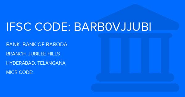 Bank Of Baroda (BOB) Jubilee Hills Branch IFSC Code