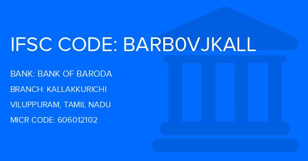 Bank Of Baroda (BOB) Kallakkurichi Branch IFSC Code