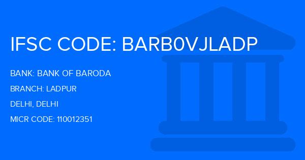 Bank Of Baroda (BOB) Ladpur Branch IFSC Code