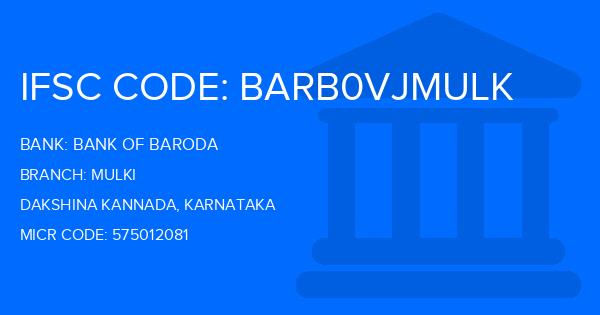 Bank Of Baroda (BOB) Mulki Branch IFSC Code