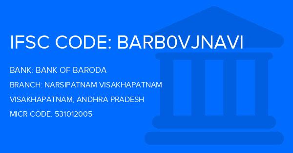 Bank Of Baroda (BOB) Narsipatnam Visakhapatnam Branch IFSC Code