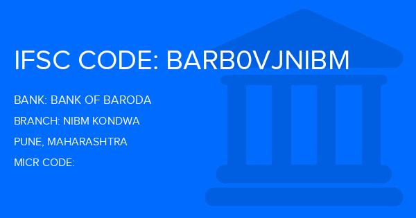 Bank Of Baroda (BOB) Nibm Kondwa Branch IFSC Code