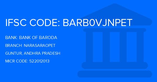 Bank Of Baroda (BOB) Narasaraopet Branch IFSC Code