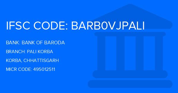 Bank Of Baroda (BOB) Pali Korba Branch IFSC Code