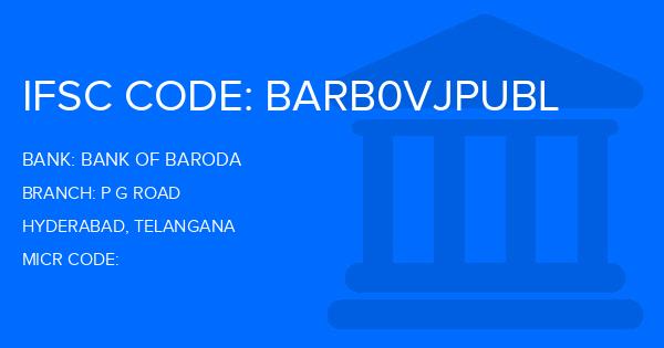 Bank Of Baroda (BOB) P G Road Branch IFSC Code
