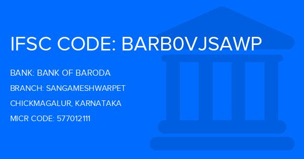Bank Of Baroda (BOB) Sangameshwarpet Branch IFSC Code