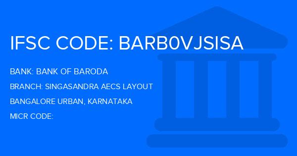 Bank Of Baroda (BOB) Singasandra Aecs Layout Branch IFSC Code