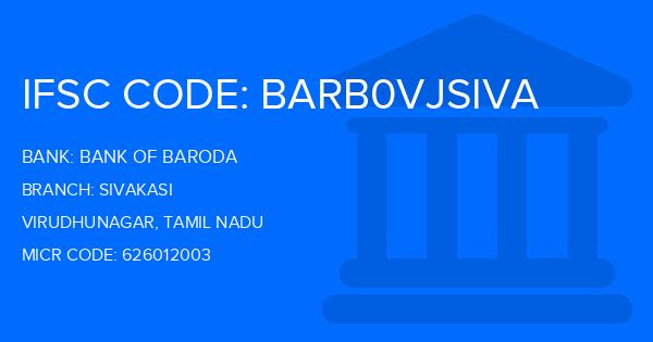 Bank Of Baroda (BOB) Sivakasi Branch IFSC Code