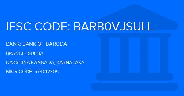 Bank Of Baroda (BOB) Sullia Branch IFSC Code