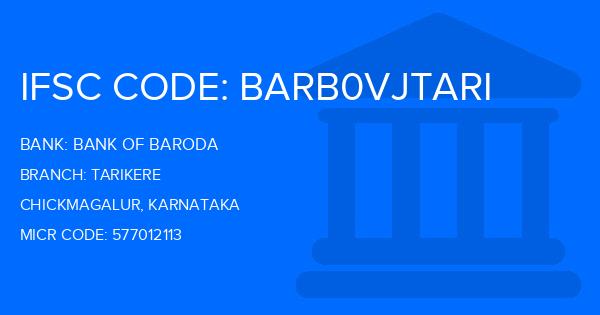Bank Of Baroda (BOB) Tarikere Branch IFSC Code
