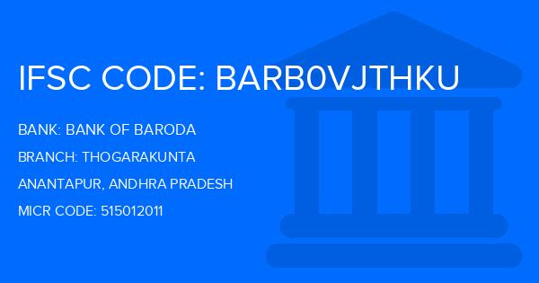 Bank Of Baroda (BOB) Thogarakunta Branch IFSC Code