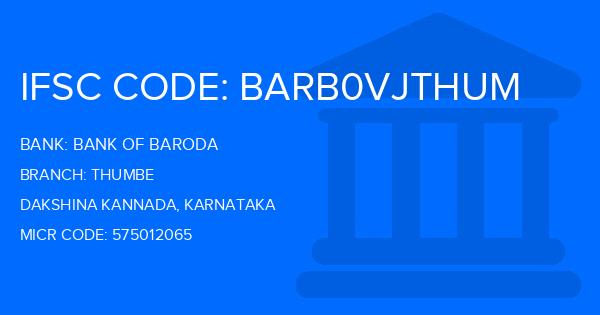 Bank Of Baroda (BOB) Thumbe Branch IFSC Code