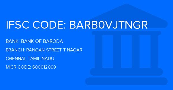 Bank Of Baroda (BOB) Rangan Street T Nagar Branch IFSC Code
