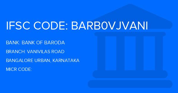 Bank Of Baroda (BOB) Vanivilas Road Branch IFSC Code