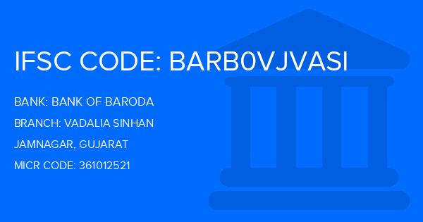 Bank Of Baroda (BOB) Vadalia Sinhan Branch IFSC Code
