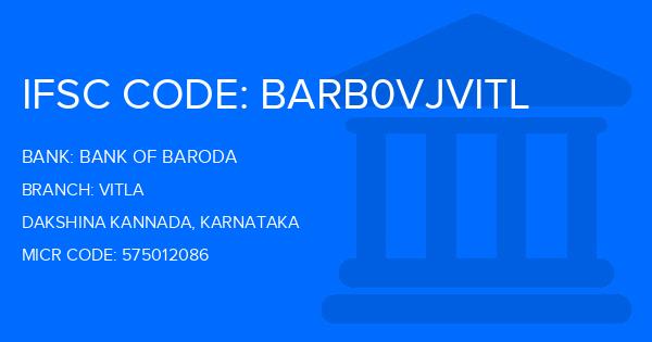 Bank Of Baroda (BOB) Vitla Branch IFSC Code