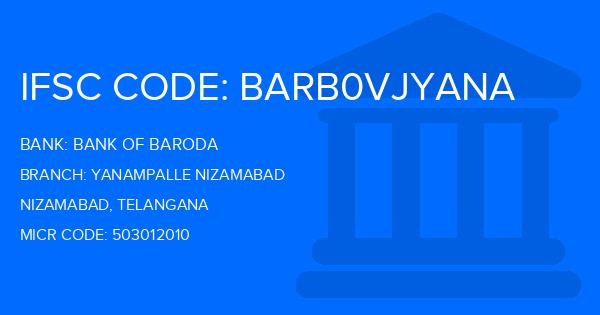 Bank Of Baroda (BOB) Yanampalle Nizamabad Branch IFSC Code