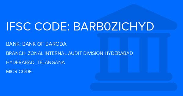 Bank Of Baroda (BOB) Zonal Internal Audit Division Hyderabad Branch IFSC Code