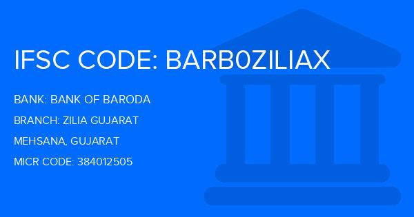 Bank Of Baroda (BOB) Zilia Gujarat Branch IFSC Code