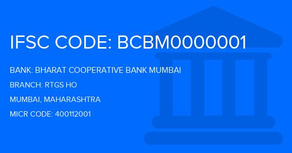 Bharat Cooperative Bank Mumbai Rtgs Ho Branch IFSC Code