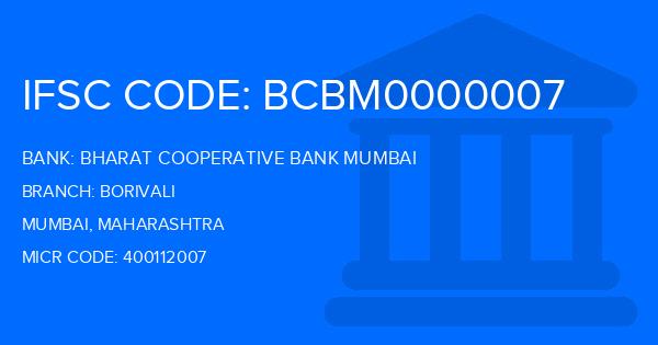 Bharat Cooperative Bank Mumbai Borivali Branch IFSC Code