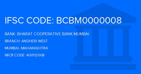 Bharat Cooperative Bank Mumbai Andheri West Branch IFSC Code