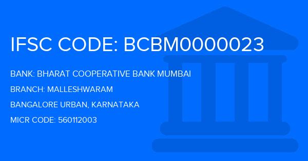 Bharat Cooperative Bank Mumbai Malleshwaram Branch IFSC Code