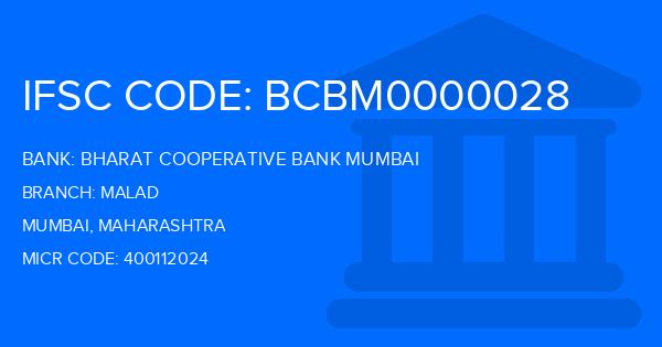 Bharat Cooperative Bank Mumbai Malad Branch IFSC Code