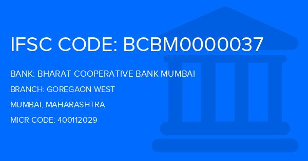 Bharat Cooperative Bank Mumbai Goregaon West Branch IFSC Code