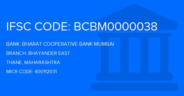 Bharat Cooperative Bank Mumbai Bhayander East Branch IFSC Code