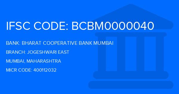 Bharat Cooperative Bank Mumbai Jogeshwari East Branch IFSC Code