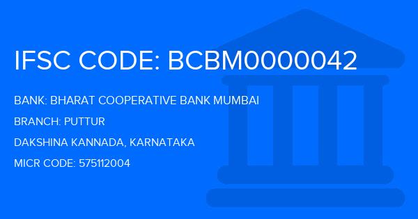 Bharat Cooperative Bank Mumbai Puttur Branch IFSC Code