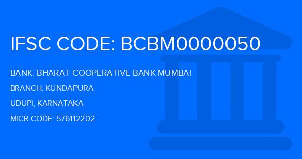 Bharat Cooperative Bank Mumbai Kundapura Branch IFSC Code