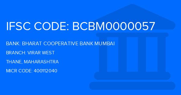 Bharat Cooperative Bank Mumbai Virar West Branch IFSC Code