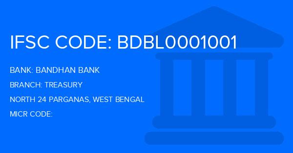 Bandhan Bank Treasury Branch IFSC Code