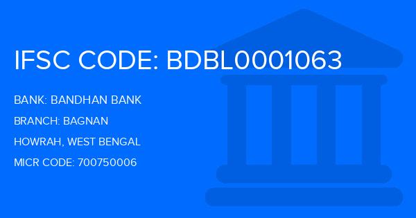 Bandhan Bank Bagnan Branch IFSC Code