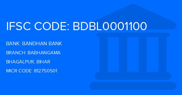 Bandhan Bank Babhangama Branch IFSC Code