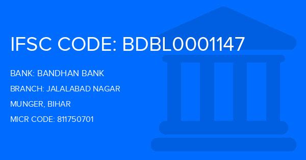 Bandhan Bank Jalalabad Nagar Branch IFSC Code