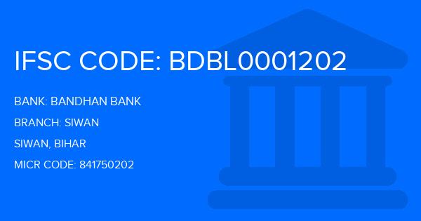 Bandhan Bank Siwan Branch IFSC Code