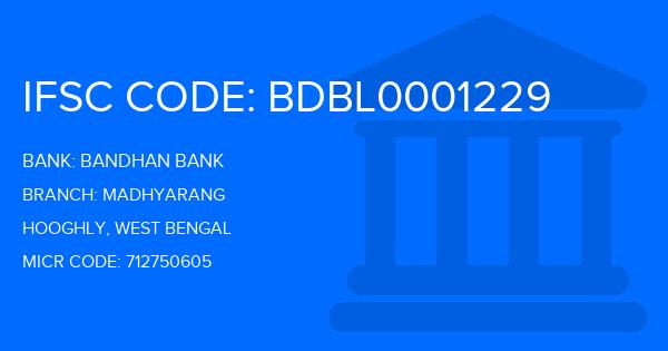 Bandhan Bank Madhyarang Branch IFSC Code