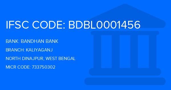 Bandhan Bank Kaliyaganj Branch IFSC Code