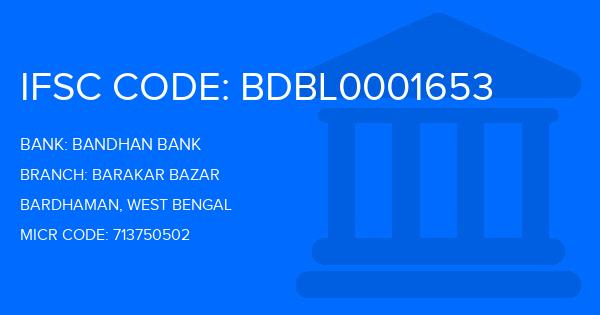 Bandhan Bank Barakar Bazar Branch IFSC Code